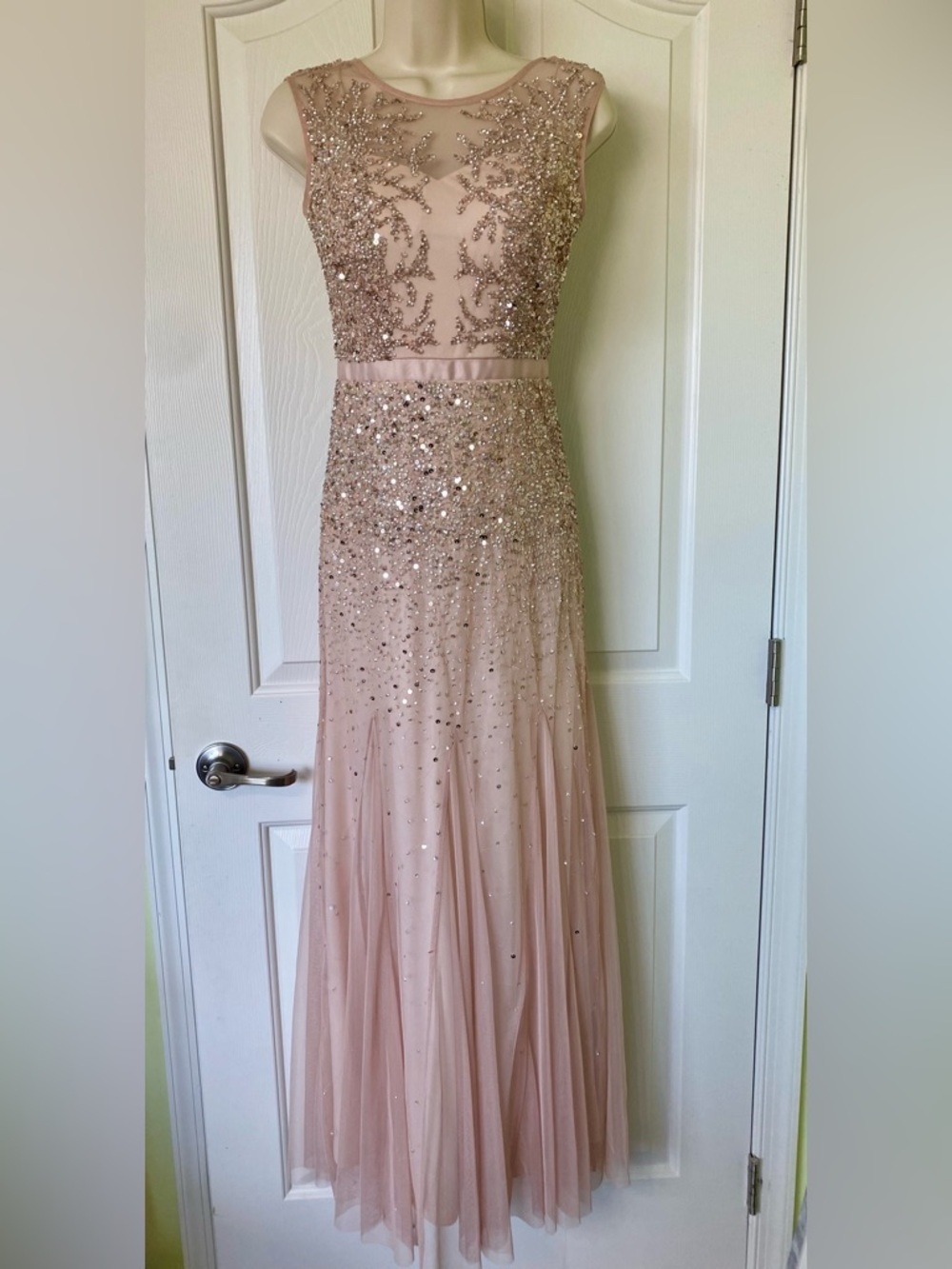 Embellished Blush Pink Evening Gown